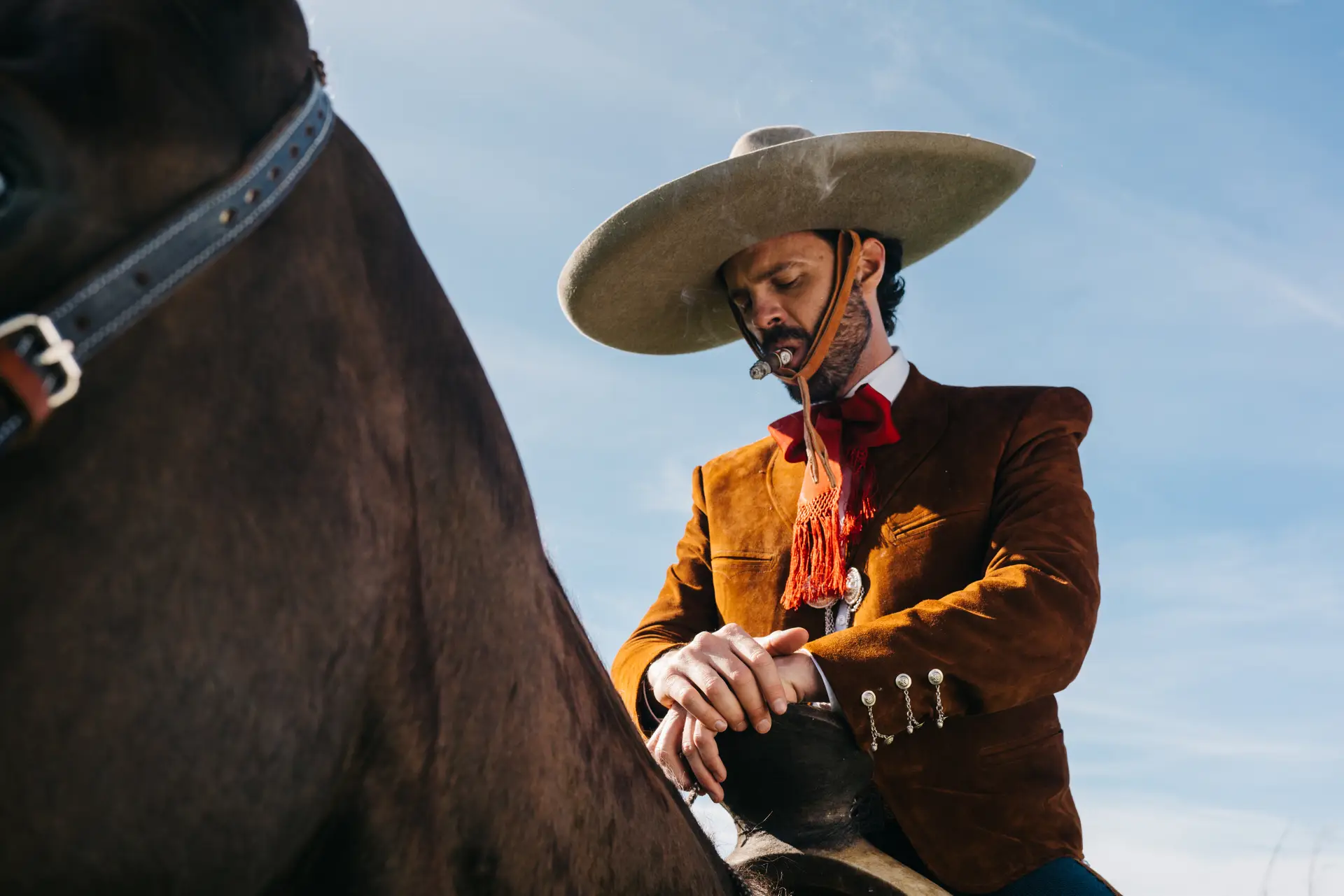 Charro a caballo, Casa 1910